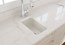 SOTTO 12" Undermount Fireclay 12" Single Bowl Kitchen Sink, Bar Sink