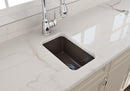 SOTTO 12" Undermount Fireclay 12" Single Bowl Kitchen Sink, Bar Sink