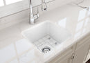 SOTTO 18" Undermount Fireclay 18" Single Bowl Kitchen Sink, Bar Sink