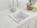 SOTTO 18" Undermount Fireclay 18" Single Bowl Kitchen Sink, Bar Sink