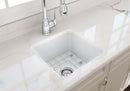 SOTTO 18" Undermount Fireclay 18" Single Bowl Kitchen Sink, Bar Sink