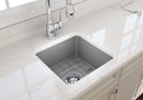 SOTTO 18" Undermount Fireclay 18" Single Bowl Kitchen Sink, Bar Sink