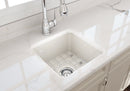 SOTTO 18" Undermount Fireclay 18" Single Bowl Kitchen Sink, Bar Sink