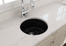 SOTTO 18R Undermount Fireclay 18" Round Single Bowl Kitchen Sink, Bar Sink