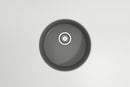 SOTTO 18R Undermount Fireclay 18" Round Single Bowl Kitchen Sink, Bar Sink