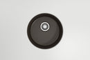 SOTTO 18R Undermount Fireclay 18" Round Single Bowl Kitchen Sink, Bar Sink