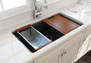 SOTTO 32" Undermount Fireclay 32" Single Bowl Kitchen Sink