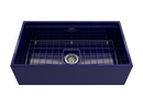 CONTEMPO 33 Step Rim Farmhouse Apron Front Fireclay 33" Single Bowl Kitchen Sink with Step Rim