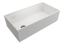 CONTEMPO 36 Step Rim Farmhouse Apron Front Fireclay 36" Single Bowl Kitchen Sink with Step Rim