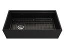 CONTEMPO 36 Step Rim Farmhouse Apron Front Fireclay 36" Single Bowl Kitchen Sink with Step Rim