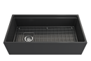 CONTEMPO 36 Step Rim Farmhouse Apron Front Fireclay 36" Single Bowl Kitchen Sink with Step Rim