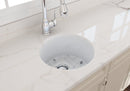 SOTTO 18R Undermount Fireclay 18" Round Single Bowl Kitchen Sink, Bar Sink