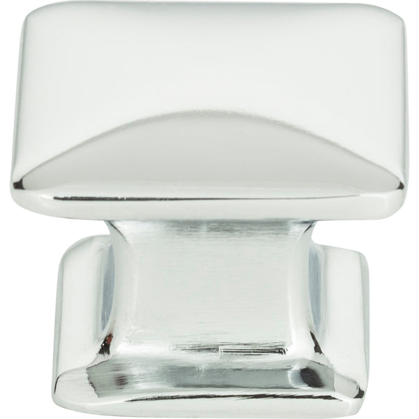 Alcott Square Knob 1 1/4 Inch Polished Chrome