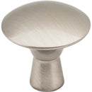 1-1/16" Diameter Satin Nickel Zachary Cabinet Mushroom Knob