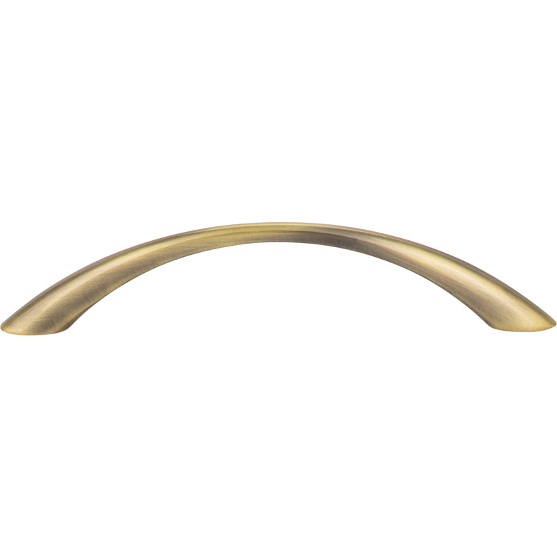 128 mm Center-to-Center Brushed Antique Brass Arched Kingsport Cabinet Pull