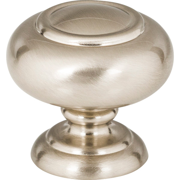 Victoria Knob 1 1/4 Inch Brushed Satin Nickel