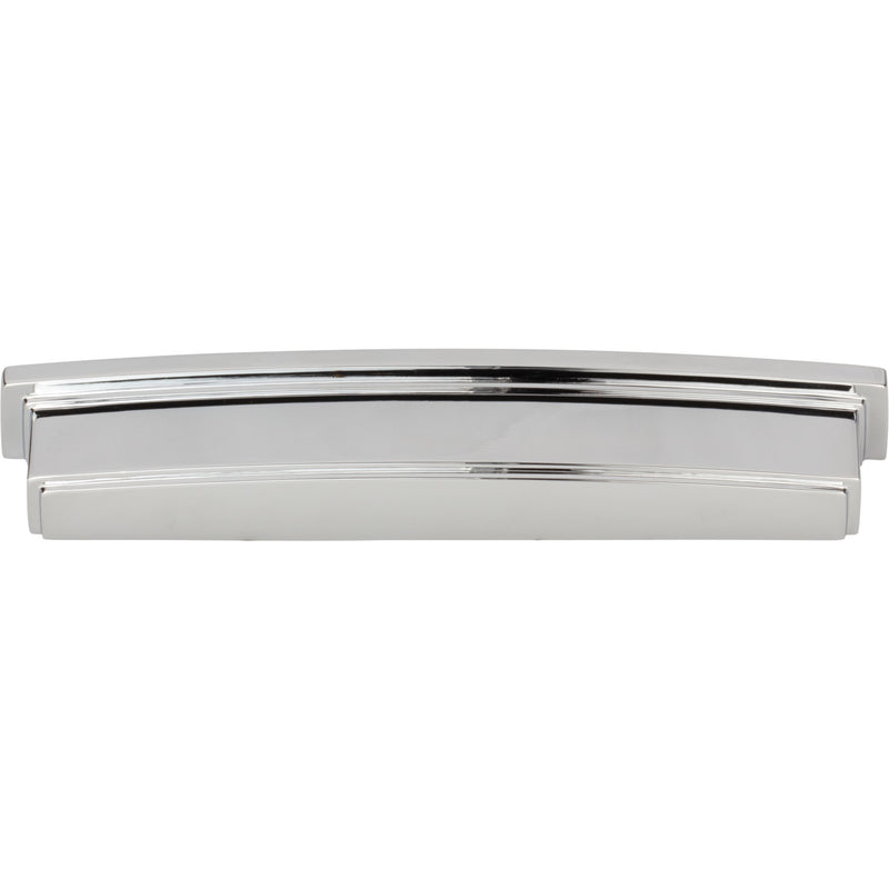 160 mm Center Polished Chrome Square-to-Center Square Renzo Cabinet Cup Pull