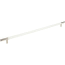 Zanzibar White Appliance Pull 17 Inch (c-c) Leather Polished Chrome
