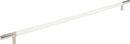 Zanzibar White Appliance Pull 17 Inch (c-c) Leather Polished Chrome