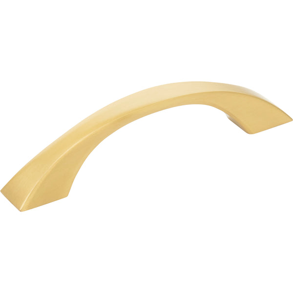 96 mm Center-to-Center Brushed Gold Flared Philip Cabinet Pull