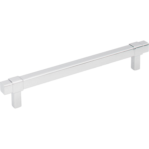 160 mm Center-to-Center Polished Chrome Square Zane Cabinet Pull