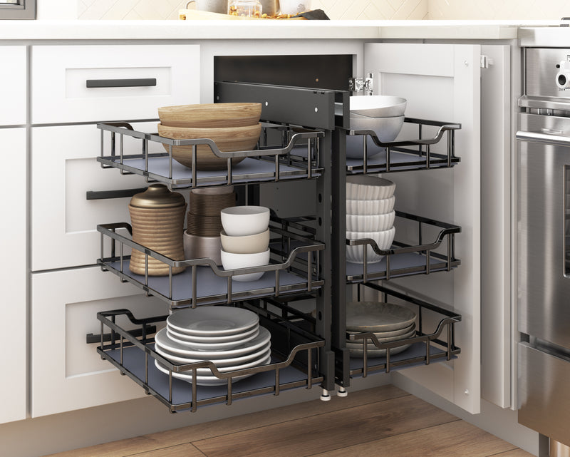 Extra Black Nickel Baskets for 18" STORAGE WITH STYLE® Blind Corner Organizer