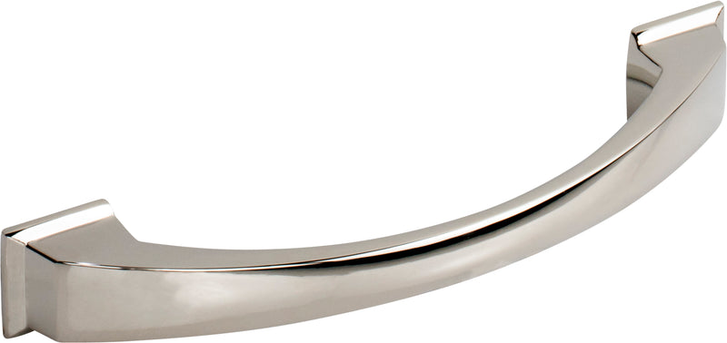 128 mm Center-to-Center Polished Nickel Arched Roman Cabinet Pull