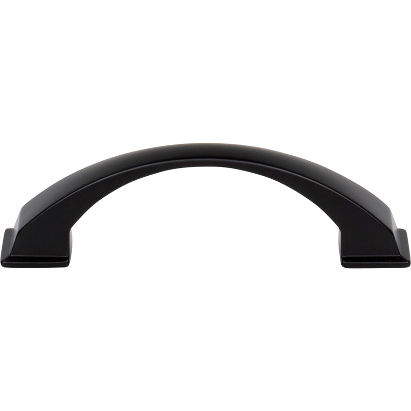 96 mm Center-to-Center Matte Black Arched Roman Cabinet Pull