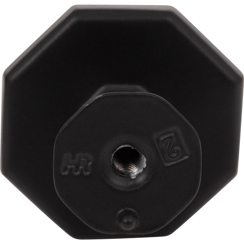 1-1/4" Overall Length Matte Black Octagonal Wheeler Cabinet Knob