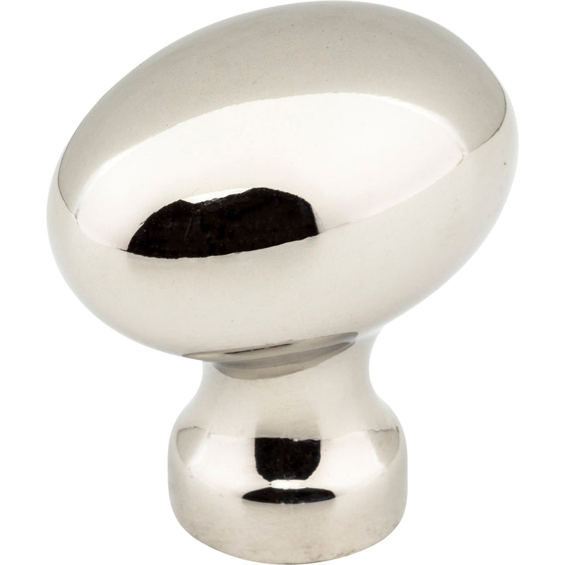 1-3/16" Overall Length Polished Nickel Football Bordeaux Cabinet Knob