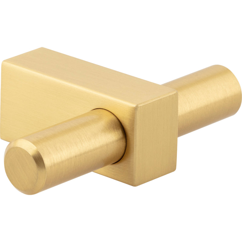 2-3/8" Overall Length Brushed Gold Larkin "T" Knob