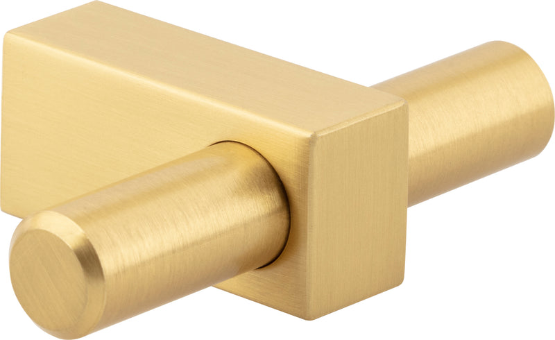 2-3/8" Overall Length Brushed Gold Larkin "T" Knob