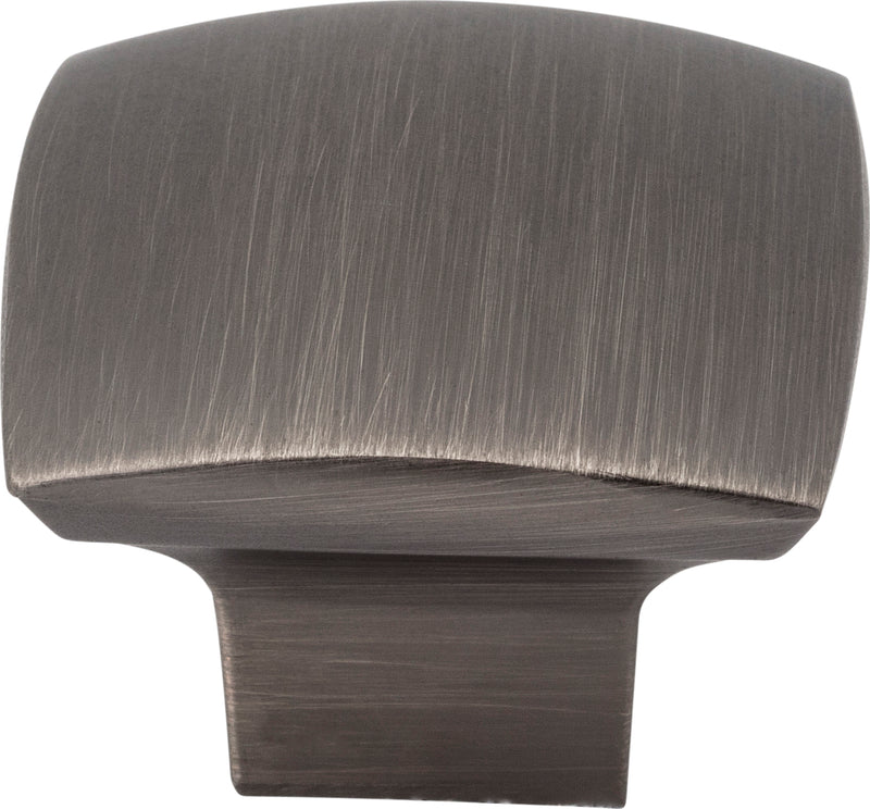 1-3/16" Overall Length Brushed Pewter Square Sonoma Cabinet Knob