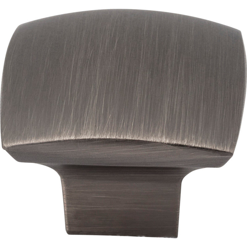 1-3/16" Overall Length Brushed Pewter Square Sonoma Cabinet Knob