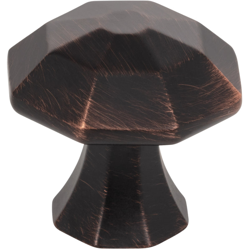 1-1/4" Overall Length Brushed Oil Rubbed Bronze Octagonal Wheeler Cabinet Knob