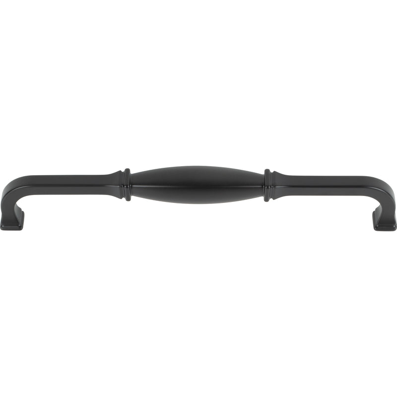 18" Center-to-Center Matte Black Audrey Appliance Handle