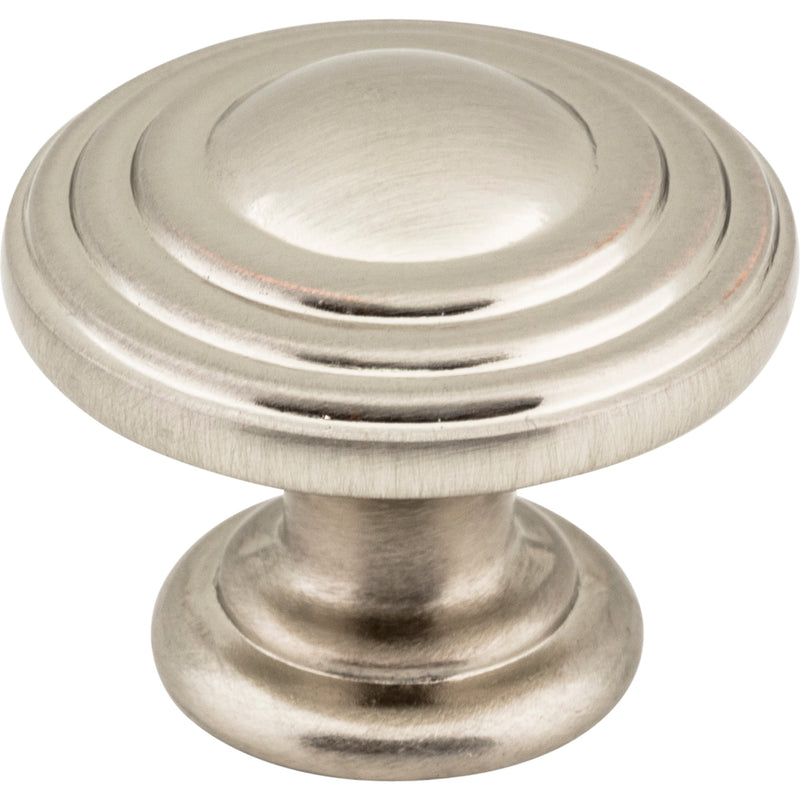 1-1/4" Diameter Satin Nickel Stacked Bremen 2 Cabinet Knob