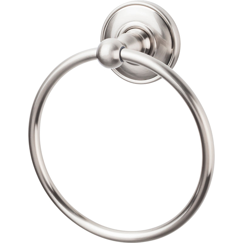 Edwardian Bath Ring Plain Backplate Brushed Satin Nickel