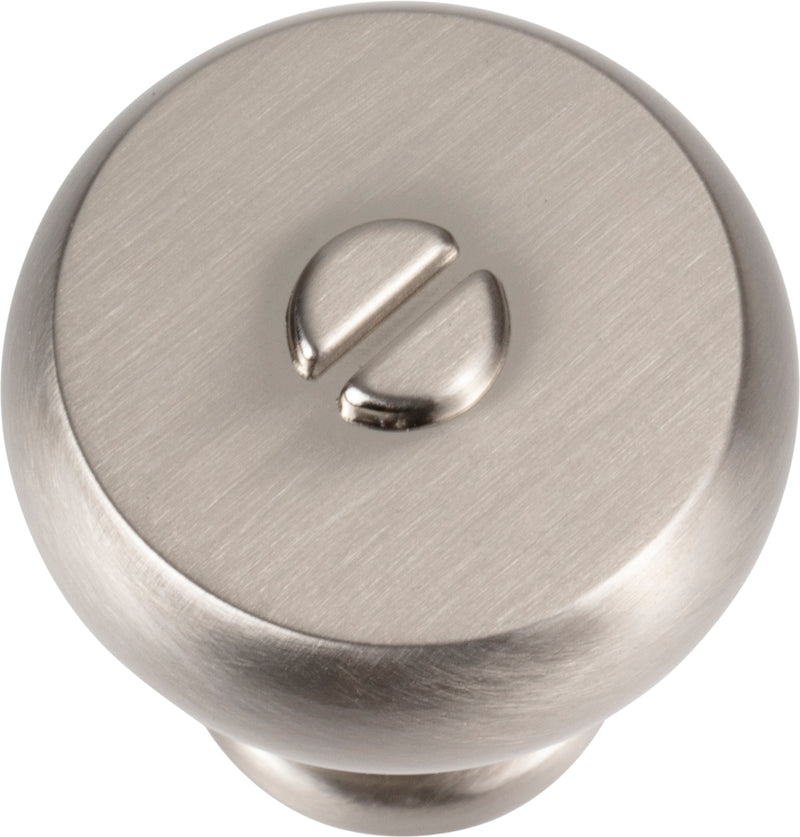 Everitt Knob 1 3/16 Inch Brushed Nickel