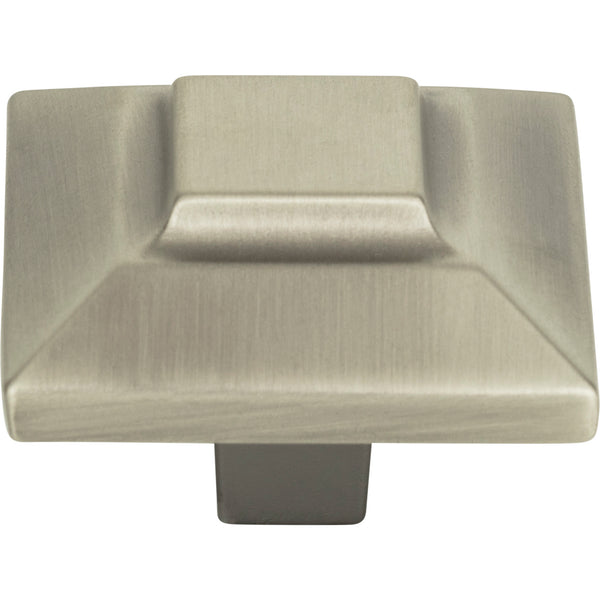 Trocadero Large Square Knob 1 1/2 Inch Pewter