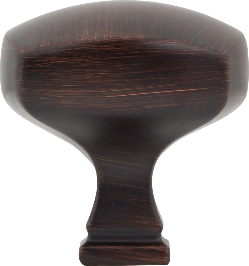 1-3/8" Overall Length Brushed Oil Rubbed Bronze Square Audrey Cabinet Knob