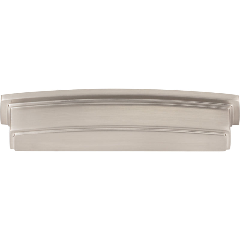 128 mm Center Satin Nickel Square-to-Center Square Renzo Cabinet Cup Pull