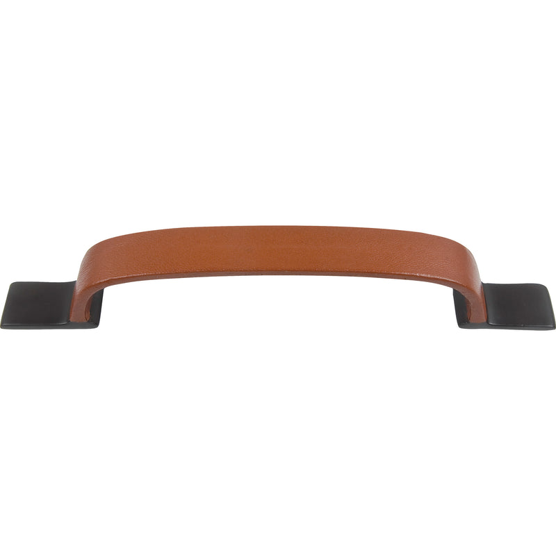 Hamptons Saddle Leather Pull 7 9/16 Inch (c-c) Aged Bronze