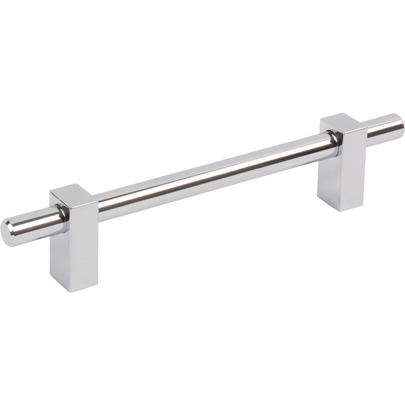 128 mm Center-to-Center Polished Chrome Larkin Cabinet Bar Pull