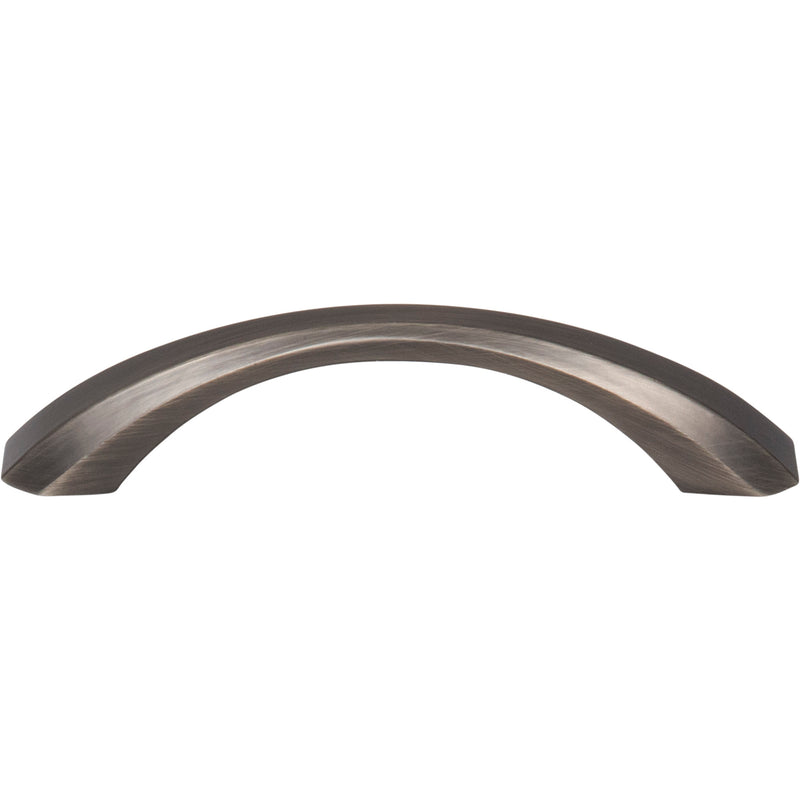 96 mm Center-to-Center Brushed Pewter Wheeler Cabinet Pull