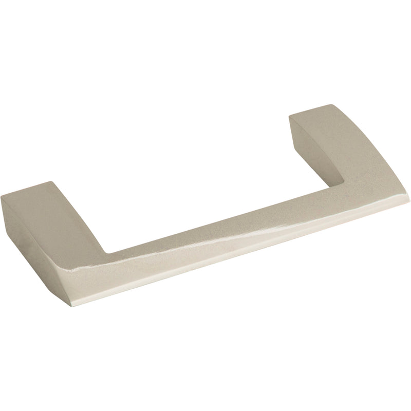 Angled Drop Pull 3 3/4 Inch (c-c) Polished Nickel