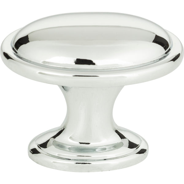 Austen Oval Knob 1 5/16 Inch Polished Chrome