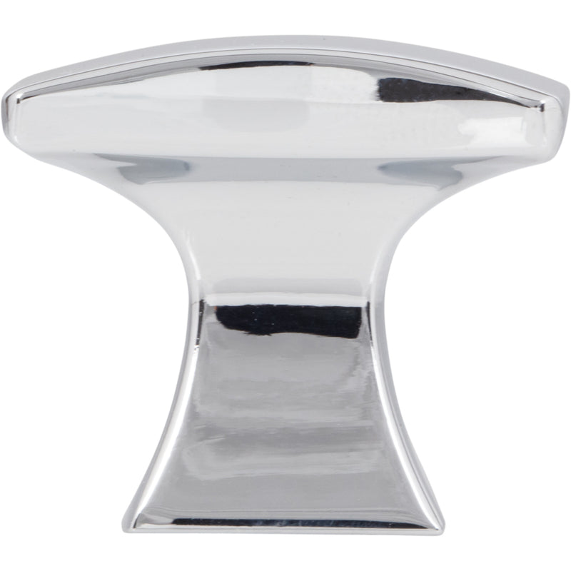 1-1/4" Overall Length Polished Chrome Flared Philip Cabinet Knob