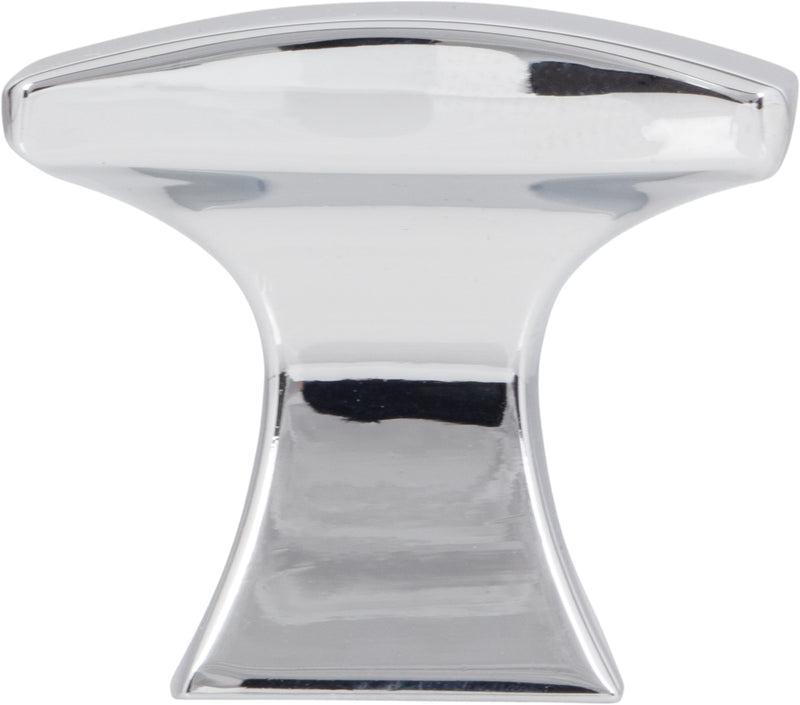 1-1/4" Overall Length Polished Chrome Flared Philip Cabinet Knob
