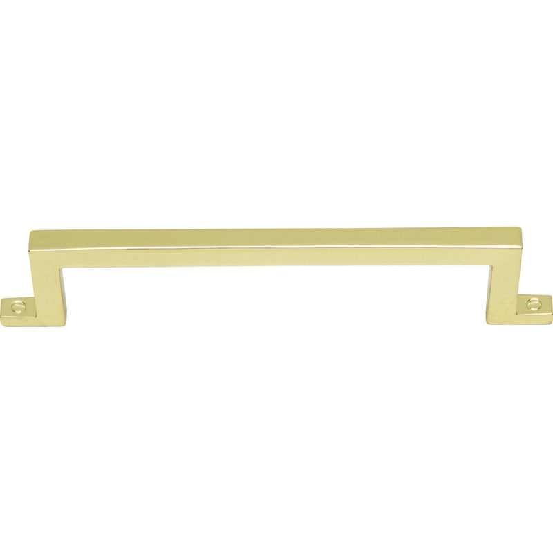 Campaign Bar Pull 5 1/16 Inch (c-c) Polished Brass